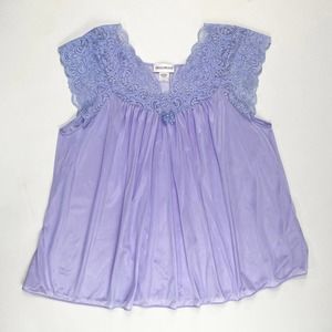 Purple Satin Lace Top